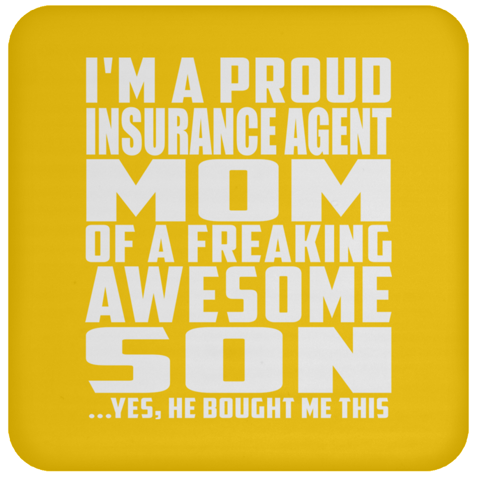 Proud Insurance Agent Mom Of Awesome Son - Drink Coaster