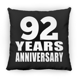 92nd Anniversary 92 Years - Throw Pillow Black
