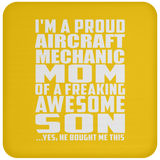 Proud Aircraft Mechanic Mom Of Awesome Son - Drink Coaster