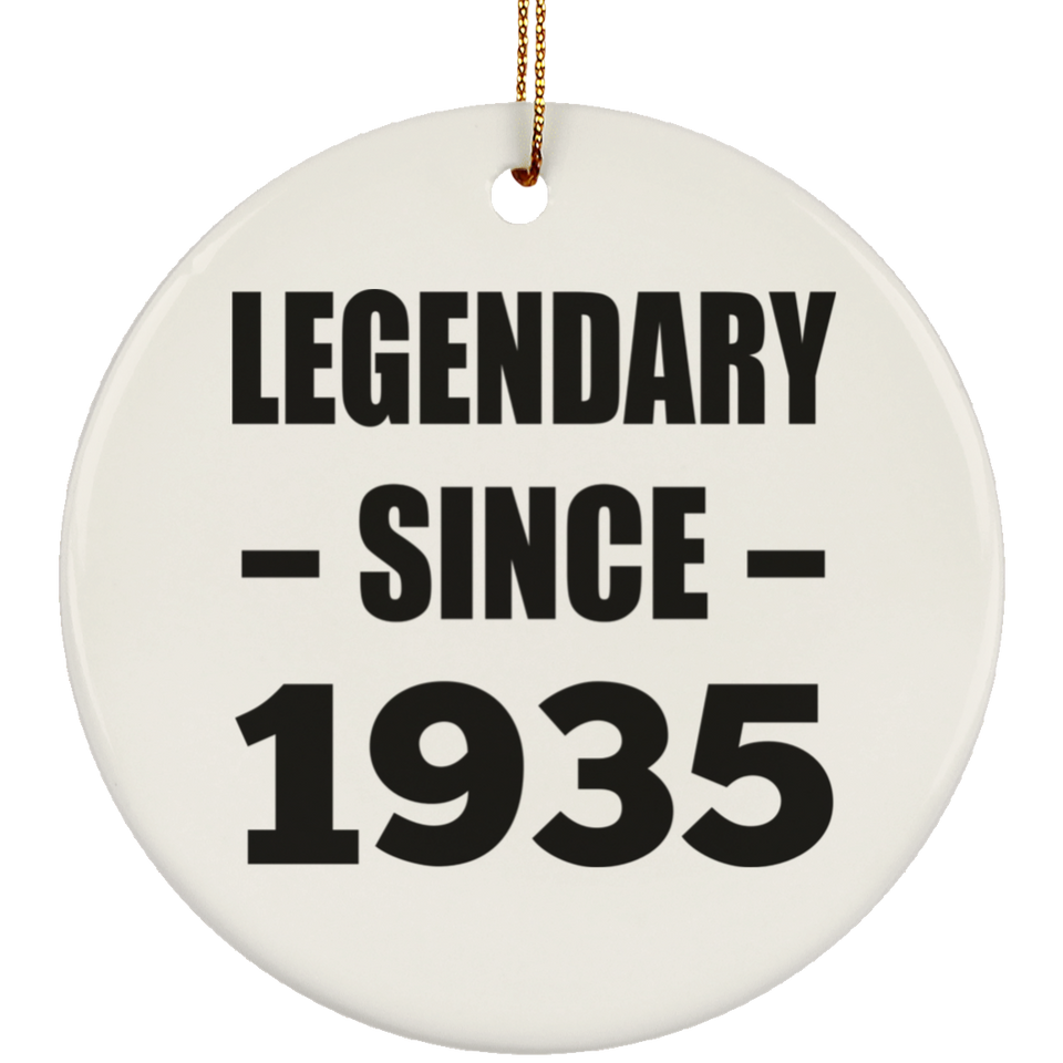 89th Birthday Legendary Since 1935 - Circle Ornament