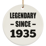 89th Birthday Legendary Since 1935 - Circle Ornament
