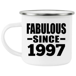 27th Birthday Fabulous Since 1997 - 12oz Camping Mug