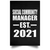 Social Community Manager Established EST. 2021 - Poster Portrait