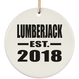 Lumberjack Established EST. 2018 - Circle Ornament