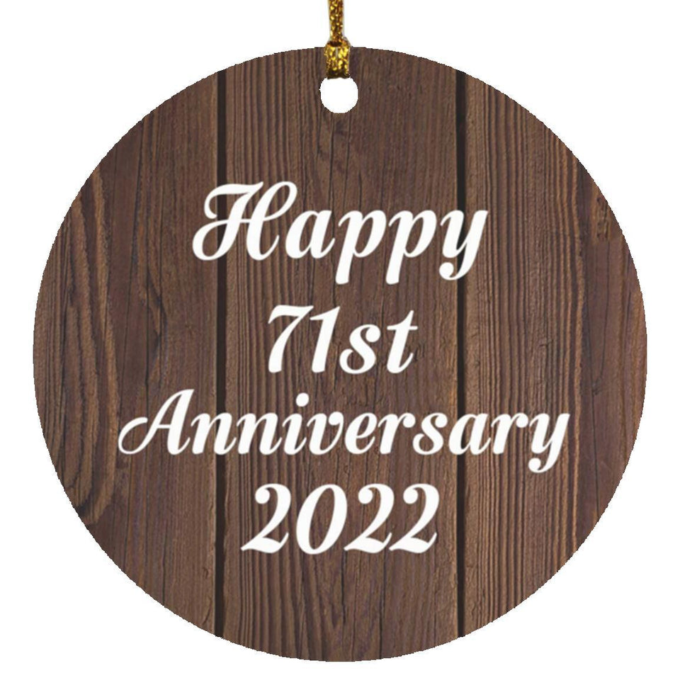 Happy 71st Anniversary 2022 - Circle Ornament D