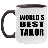 World's Best Tailor - 11oz Accent Mug Black