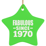 54th Birthday Fabulous Since 1970 - Star Ornament
