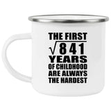 29th Birthday Square Root of 841 Years of Childhood - 12oz Camping Mug