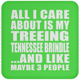 All I Care About Is My Treeing Tennessee Brindle - Drink Coaster