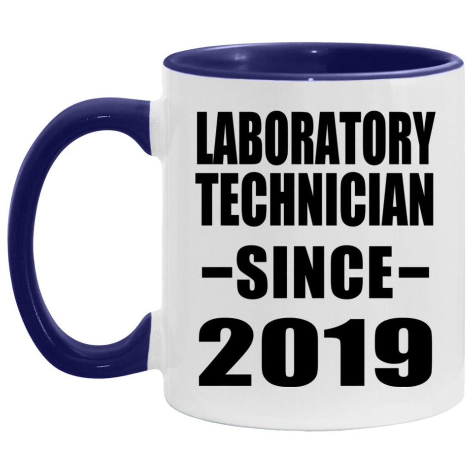 Laboratory Technician Since 2019 - 11oz Accent Mug Purple