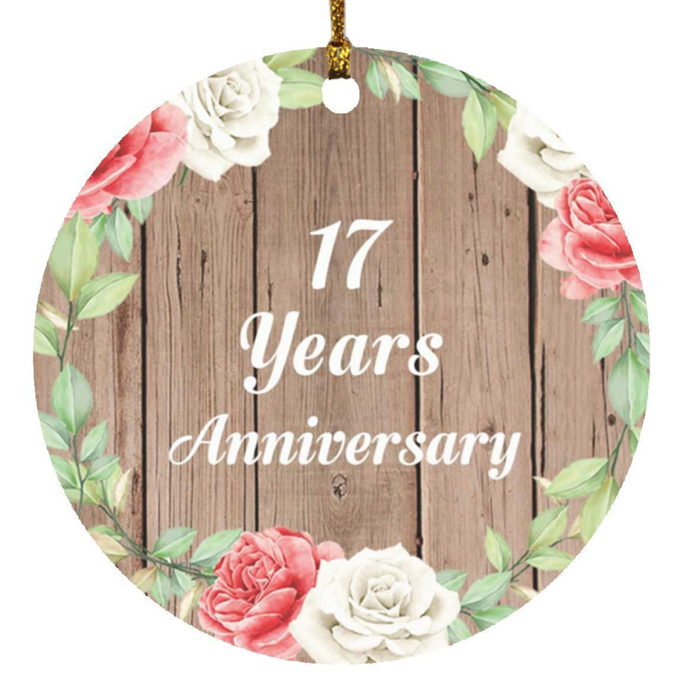 17th Anniversary 17 Years Anniversary - Circle Ornament B