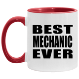 Best Mechanic Ever - 11oz Accent Mug Red