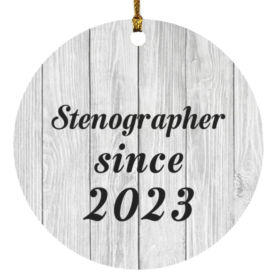 Stenographer Since 2023 - Circle Ornament F