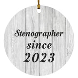 Stenographer Since 2023 - Circle Ornament F