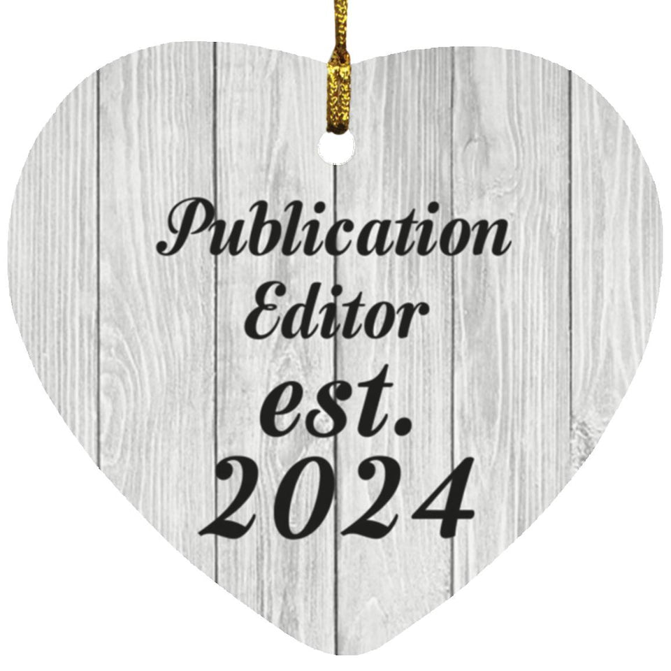 Publication Editor Established Est. 2024 - Heart Ornament F