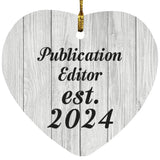 Publication Editor Established Est. 2024 - Heart Ornament F