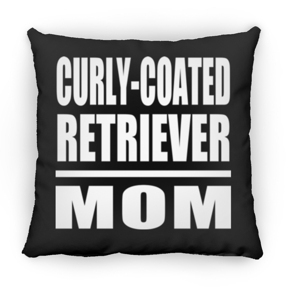 Curly-Coated Retriever Mom - Throw Pillow Black