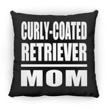 Curly-Coated Retriever Mom - Throw Pillow Black