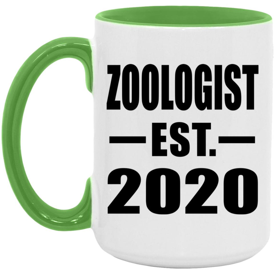 Zoologist Established EST. 2020 - 15oz Accent Mug Green