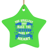 The Smallest Hands Make The Biggest Mark On Grandpa's Heart - Star Ornament