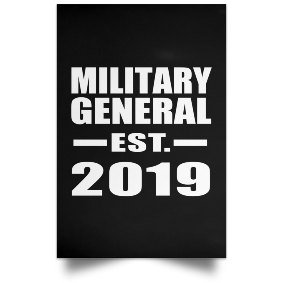Military General Established EST. 2019 - Poster Portrait