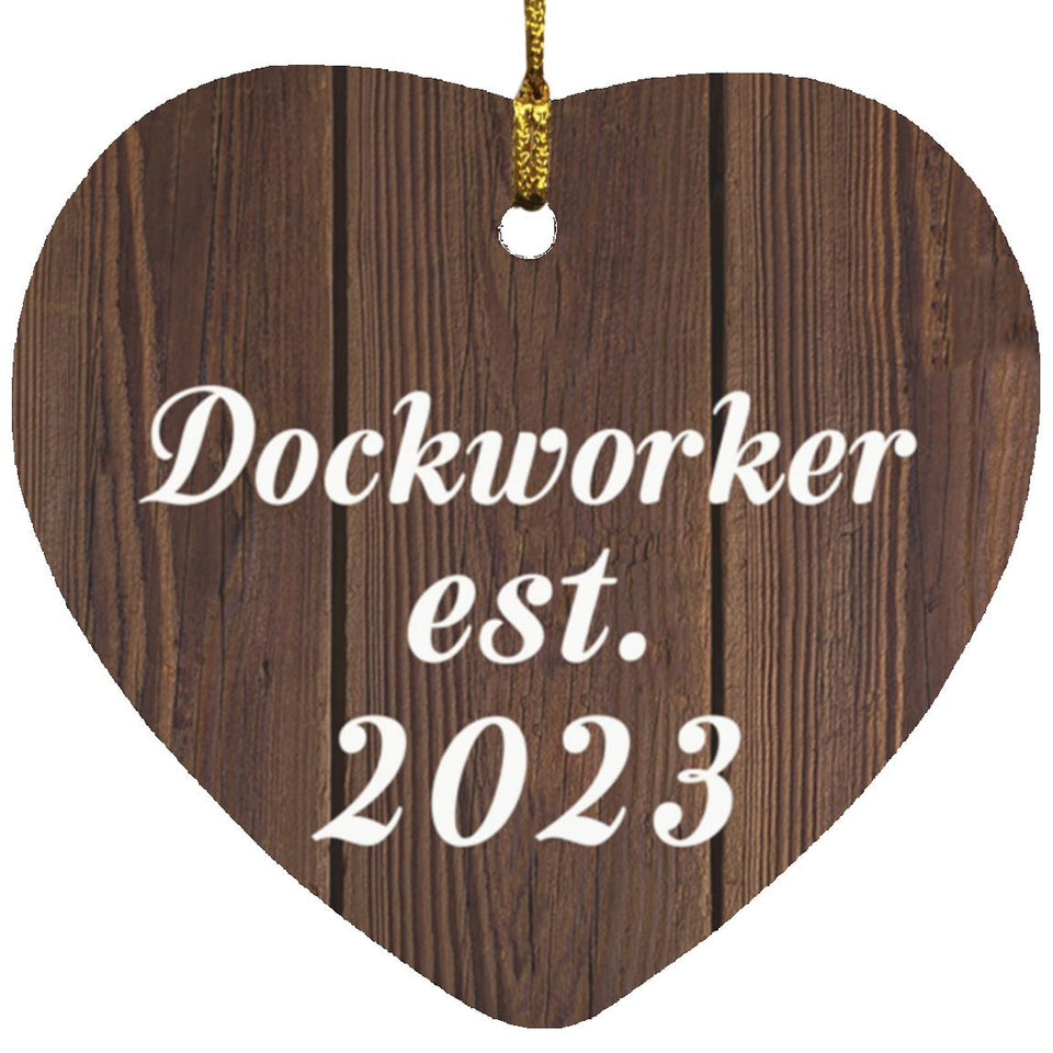 Dockworker Established Est. 2023 - Heart Ornament D
