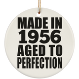 68th Birthday Made In 1956 Aged to Perfection - Circle Ornament