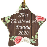 First Christmas As Daddy 2020 - Star Ornament A