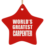 World's Greatest Carpenter - Star Ornament