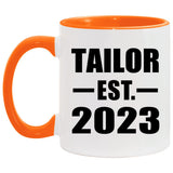 Tailor Established EST. 2023 - 11oz Accent Mug Orange