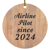 Airline Pilot Since 2024 - Circle Ornament C