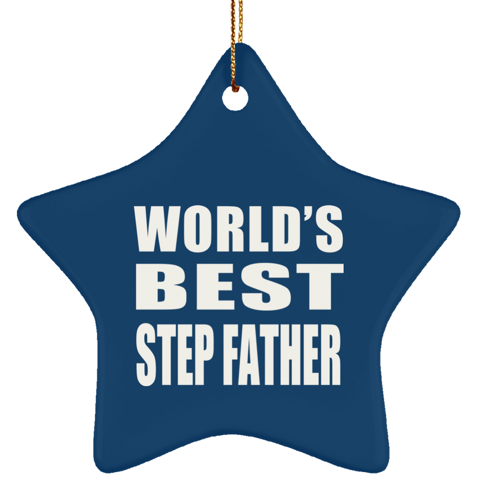 World's Best Step Father - Star Ornament