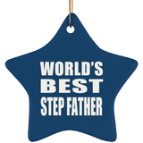 World's Best Step Father - Star Ornament