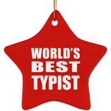 World's Best Typist - Star Ornament
