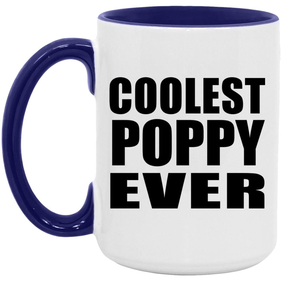 Coolest Poppy Ever - 15oz Accent Mug Purple