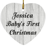 Jessica Baby's First Christmas - Heart Ornament F