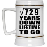 27th Anniversary Square Root of 729 Years Lifetime To Go - Beer Stein