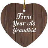 First Year As Grandkid - Heart Ornament D