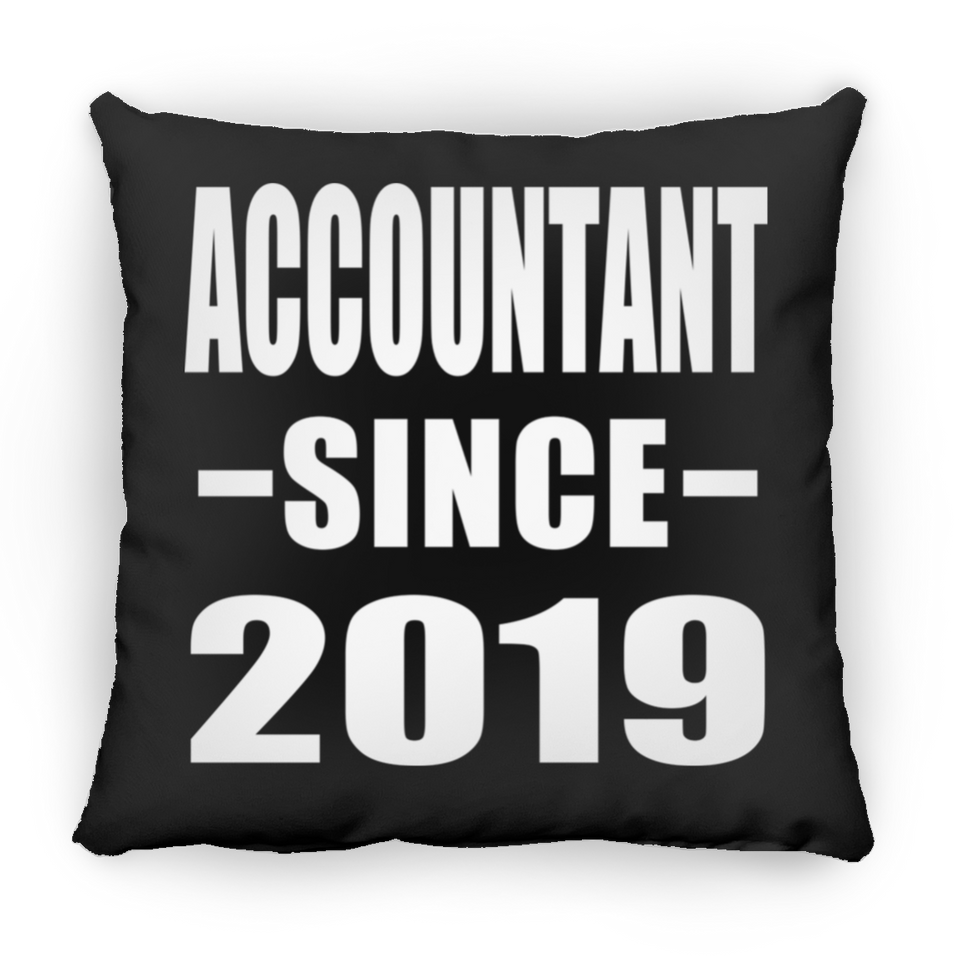 Accountant Since 2019 - Throw Pillow Black