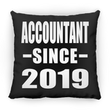 Accountant Since 2019 - Throw Pillow Black