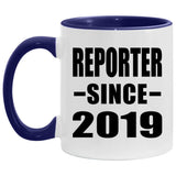 Reporter Since 2019 - 11oz Accent Mug Purple