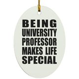 Being University Professor Makes Life Special - Oval Ornament