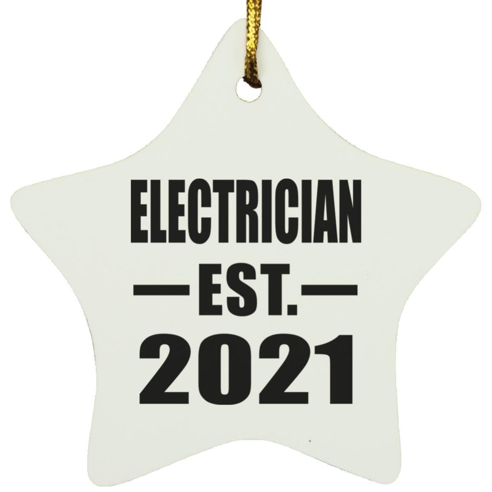 Electrician Established EST. 2021 - Star Ornament