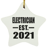 Electrician Established EST. 2021 - Star Ornament
