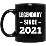 3rd Birthday Legendary Since 2021 - 11oz Coffee Mug Black
