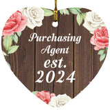 Purchasing Agent Established Est. 2024 - Heart Ornament A
