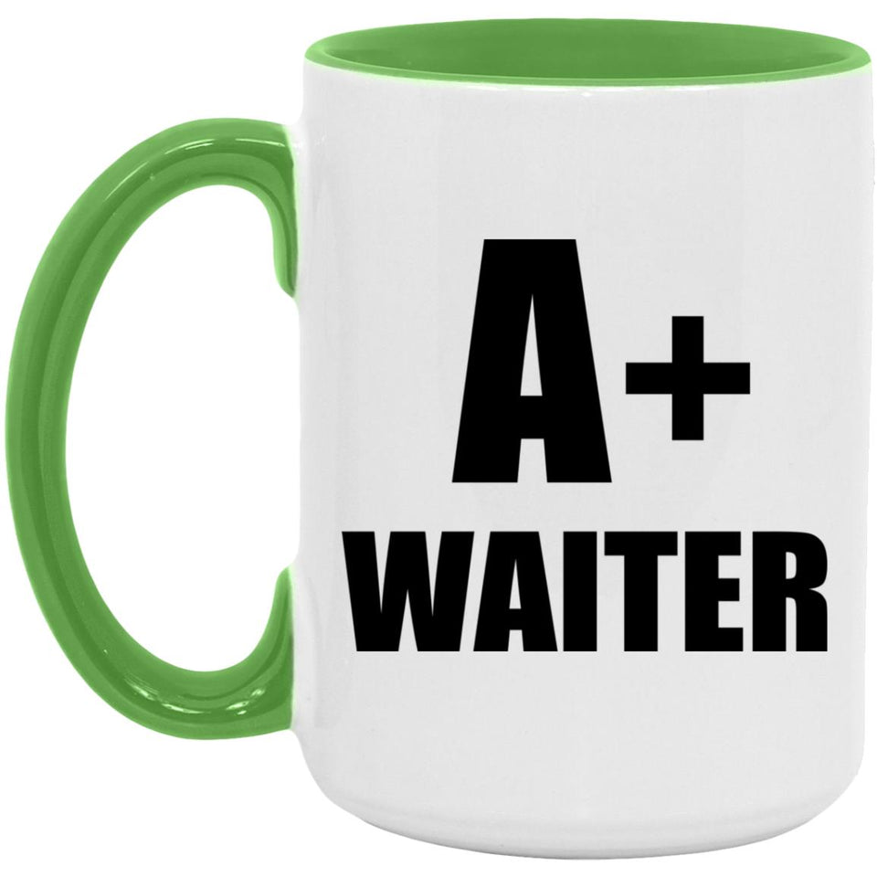 A+ Waiter - 15oz Accent Mug Green