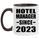 Hotel Manager Since 2023 - 11oz Accent Mug Black