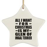 All I Want For Christmas Is My Glen Of Imaal Terrier - Star Ornament