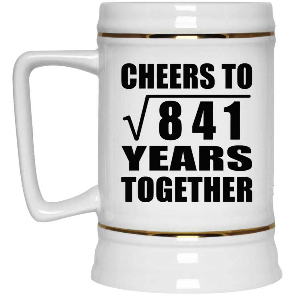 29th Anniversary Cheers To Square Root of 841 Years Together - Beer Stein
